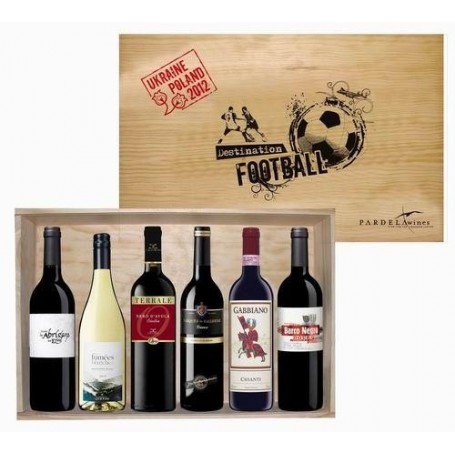 Coffret 6 bouteilles de vins du Monde, Football
