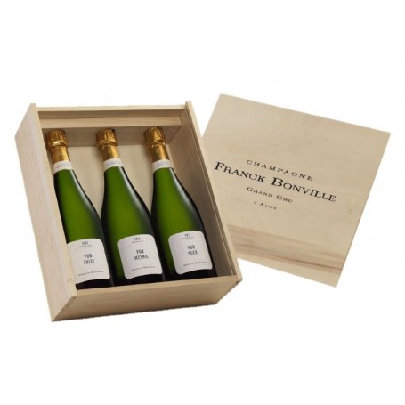 Coffret champagne Franck Bonville cuvées Purs Terroirs - Vins et Cadeaux