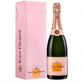Bouteille de champagne Veuve Clicquot rosé sous coffret - Vins et Cadeaux