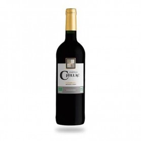 Bouteille de vin rouge BIO Bordeaux Château de Chillac 2017 - Vins et Cadeaux