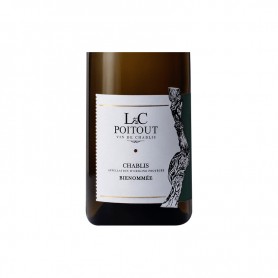 Bouteille de vin blanc Chablis Bienhommé Domaine Poitout de Bourgogne 2019 - Vins et Cadeaux