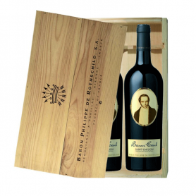 Coffret bouteille de vin rouge baron Carl de Bordeaux 2012 - Vins et Cadeaux