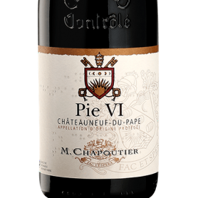 Bouteille de vin rouge bio Chateau Neuf du Pape Pie VI Rouge 2017 M Chapoutier - Vins et Cadeaux