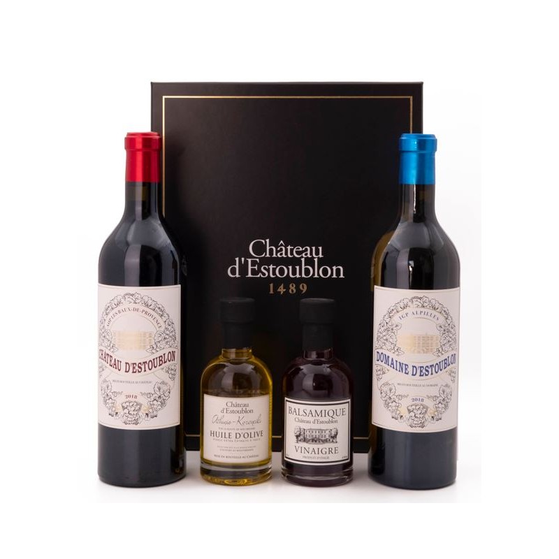 Château d'Estoublon Coffret Saveurs Huiles Olive Aromatisées 3x20cl