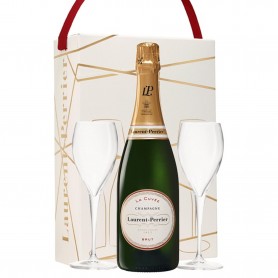 Champagne en Coffret Laurent Perrier + 2 flûtes