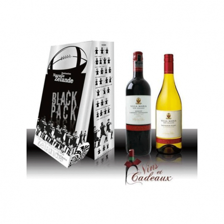 COFFRET deux bouteilles de vins de nouvelle Zelande BLACK PACK