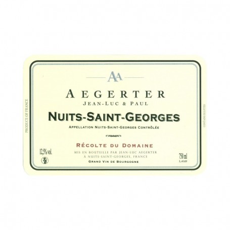 Bourgogne, Nuits Saint Georges Récolte du domaine Aegerter 2012