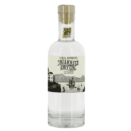 Gin Biarritz d'artiste par MODJO Ura Spirits Gin Français du pays Basque 50cl
