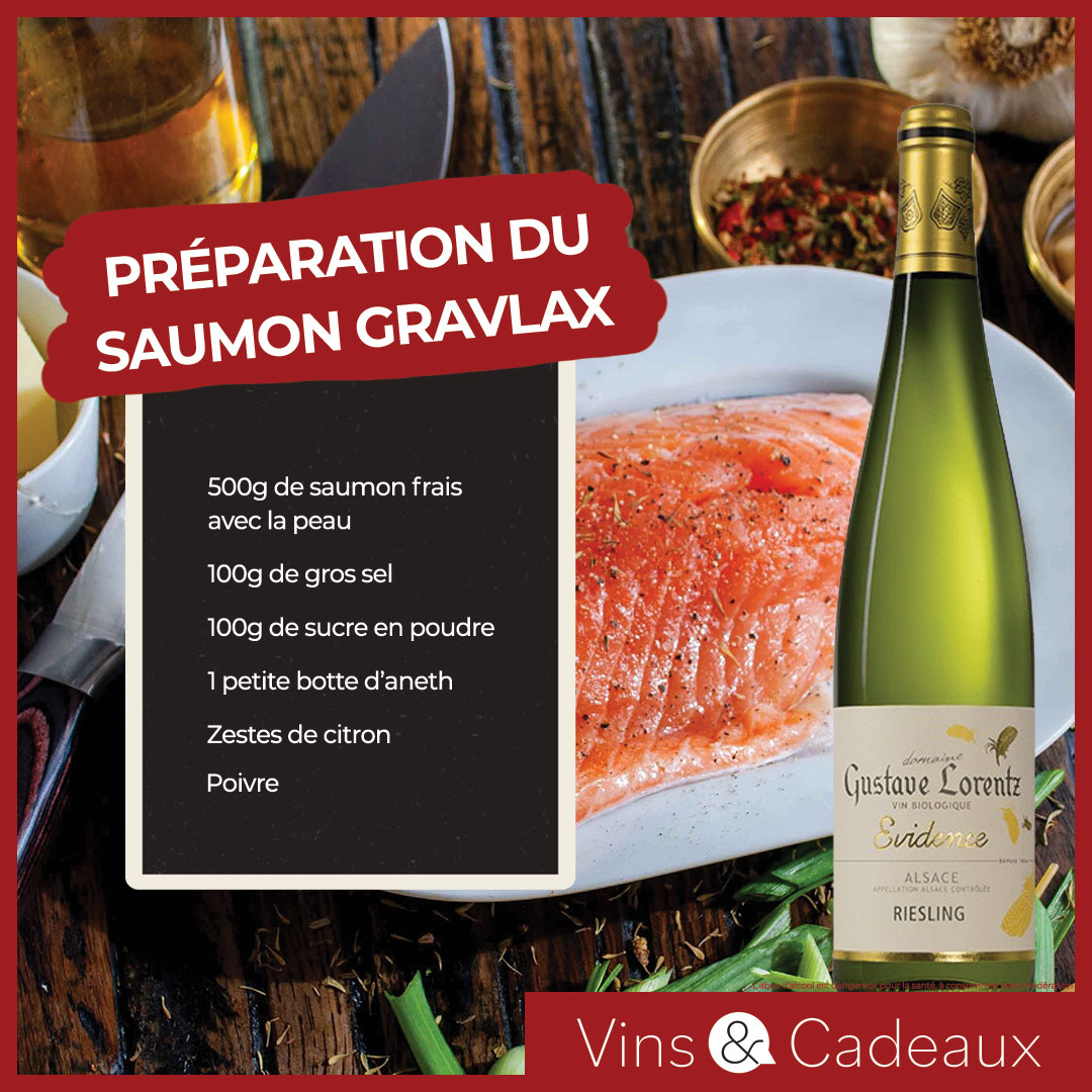 Préparation du saumon Gravlax - Vins et Cadeaux