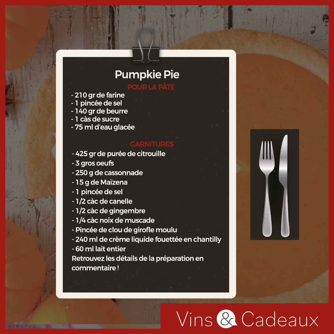 Recette Pumpkie Pie - Vins et Cadeaux